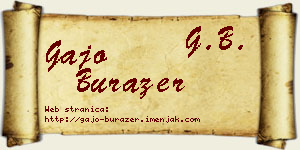 Gajo Burazer vizit kartica